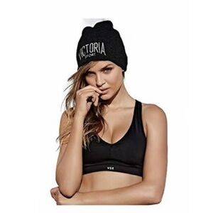 Victoria Sport Victorias Secret Black Beanie One Size